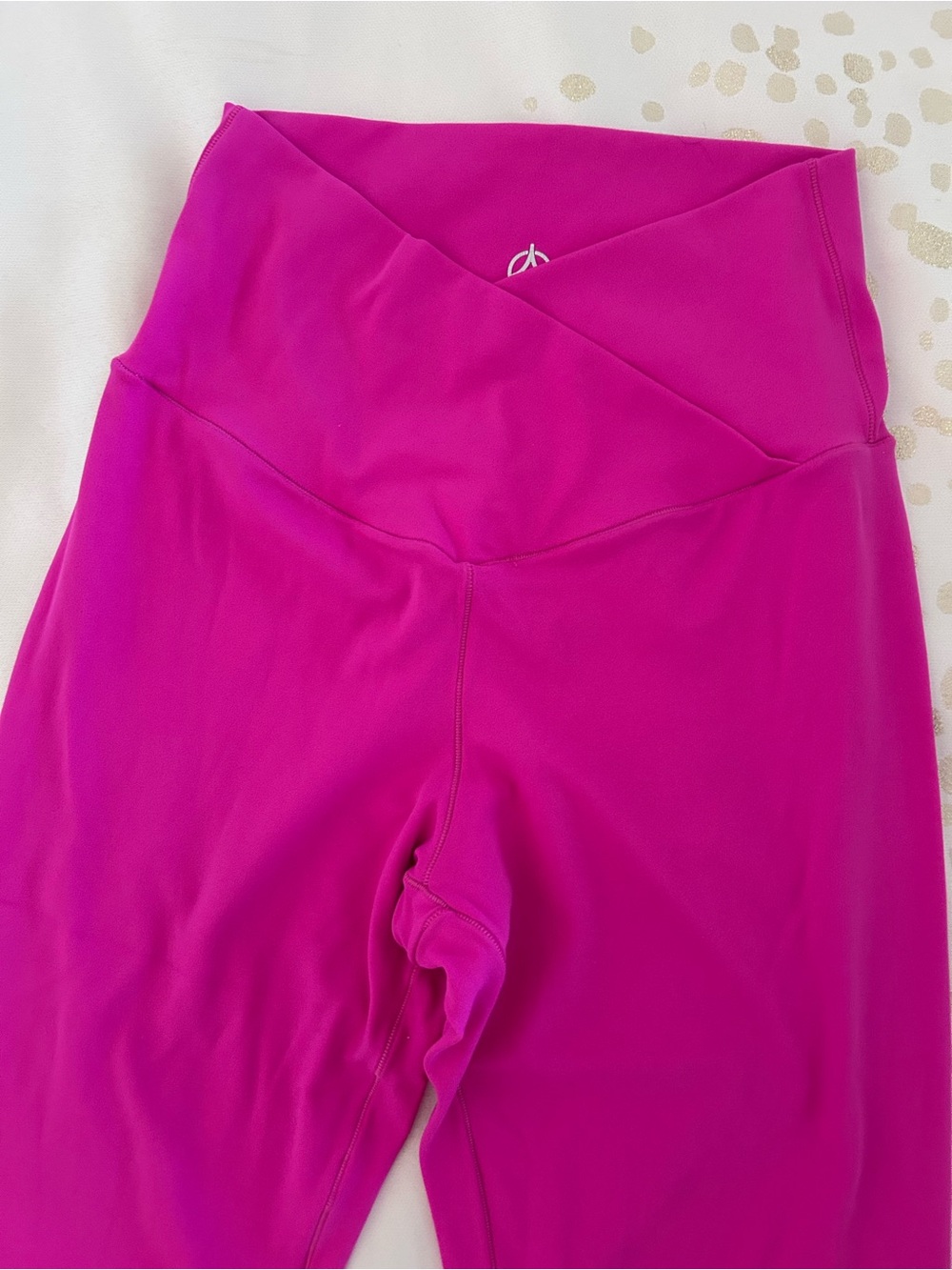 Women’s Cross Front Yoga Pants — Fuchsia Pink